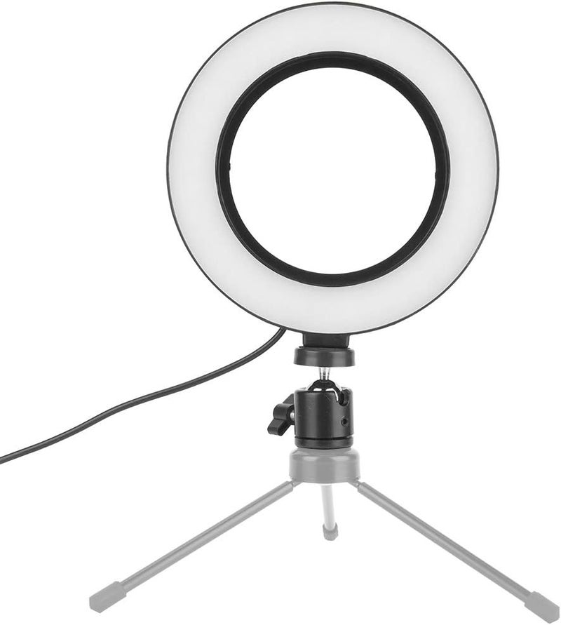 6inch Photography Ring Light, Three Light Modes, 10-Level Brightness Adjustment, Different Angles of Light Supplement, Low Power, USB Interface Design, for Live Streaming, Photography - Image 1