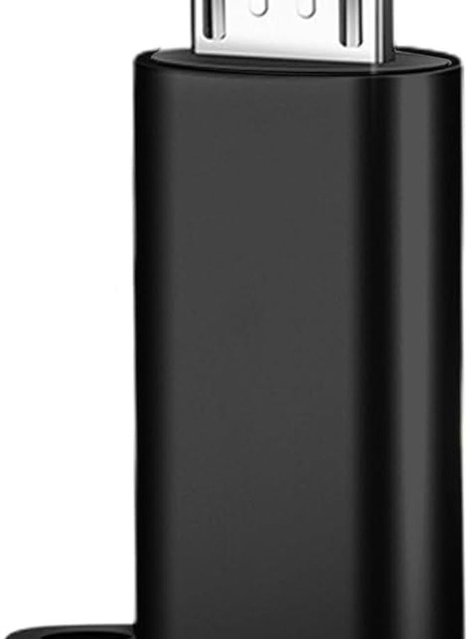 Black USB C Female to USB Male Adapter Converter with Lanyard for Charging and Data Sync - Image 4