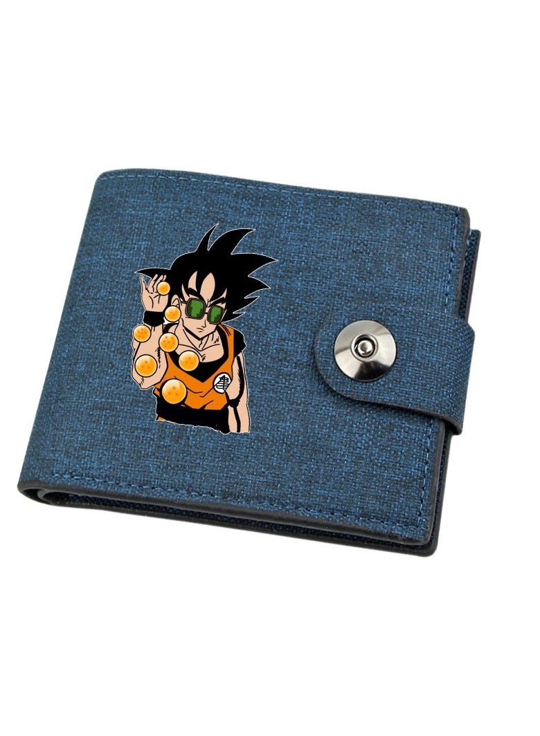 KUYING Anime Dragon Ball Short Wallet Snap Wallet 
