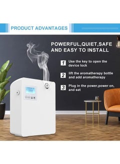 Smart Scent Air Machine with Nebulizing, Professional Waterless Essential Oil Diffuser 300ML, Aroma Diffuser,Air Purifier,HVAC Scent Diffuser for Essential Oils for Room,Office,Spa - pzsku/ZA3E43A2D1F25E3955DCEZ/45/_/1694199288/fe2279df-4396-4dcf-849c-39894bee8d47