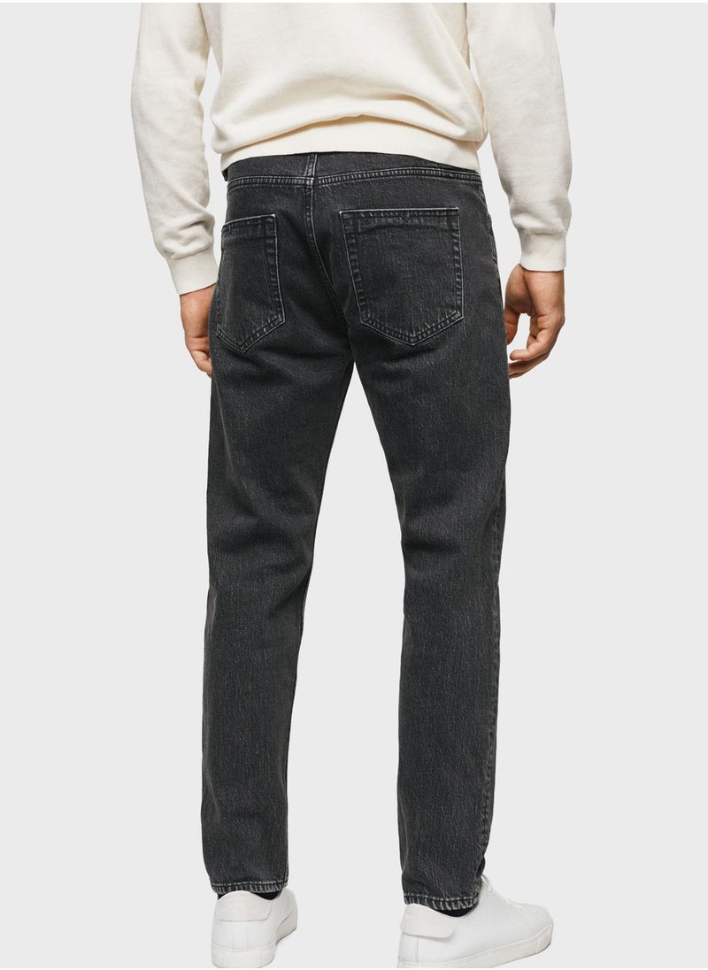 Mango Man - Rinse Tapered Fit Jeans - Image 1