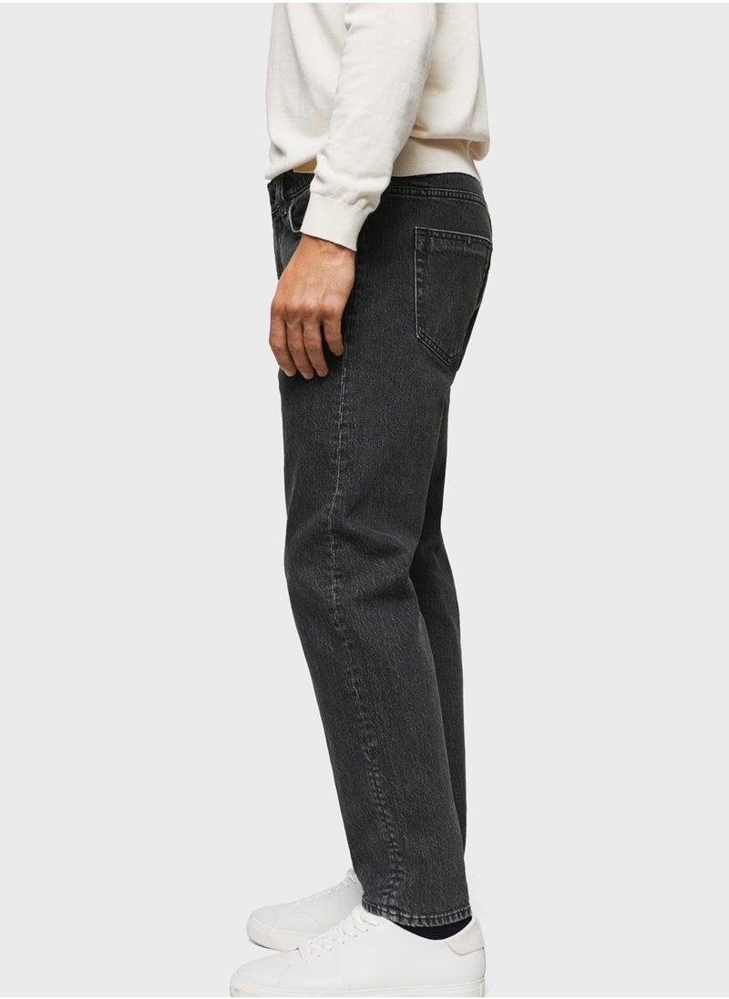 Mango Man - Rinse Tapered Fit Jeans - Image 1