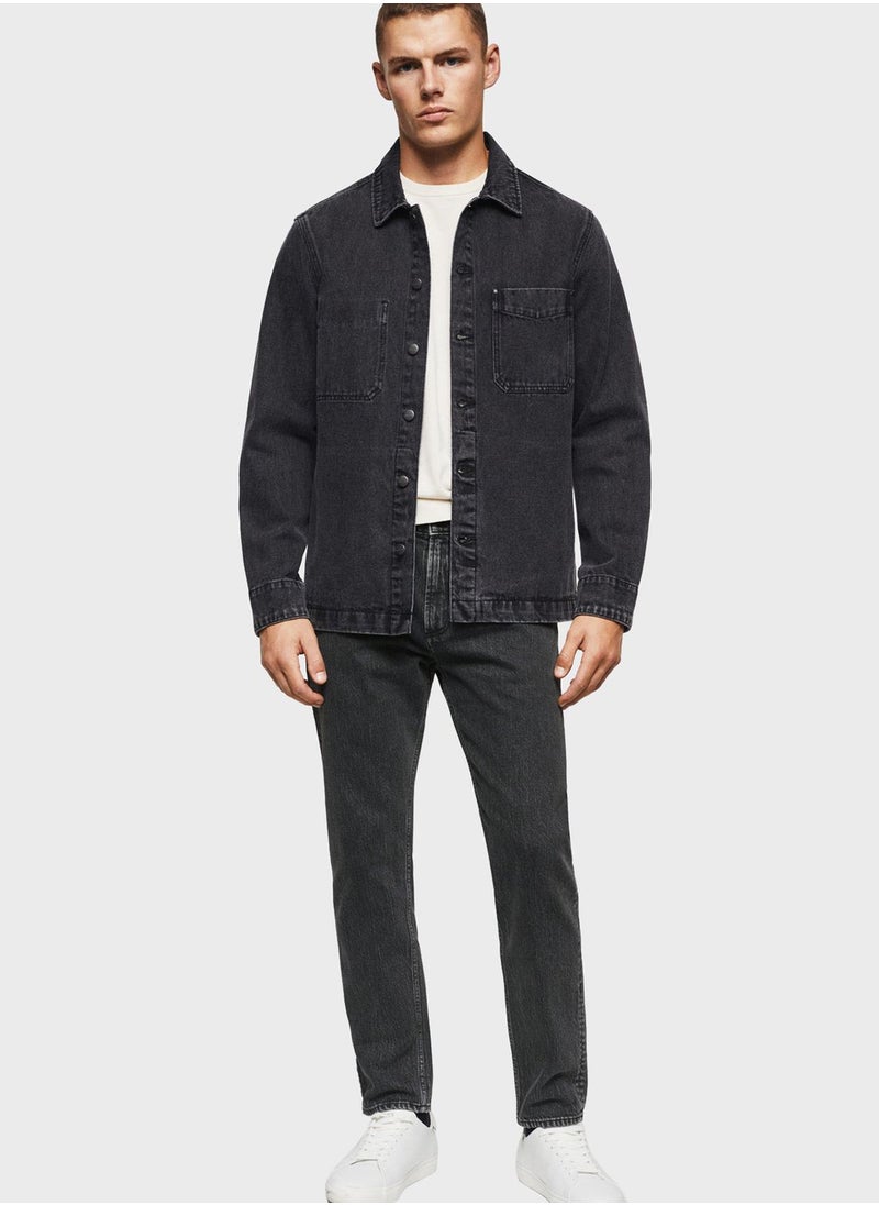 Mango Man - Rinse Tapered Fit Jeans - Image 1