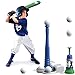 QDRAGON 2 in 1 T Ball Sets for Kids 35 58 Tee Ball Set with Automatic Pitching MachineAdjustable Batting Bat  Stand6 Balls Baseball Toys Outdoor Sport for Toddlers Boys Blue - Image 4