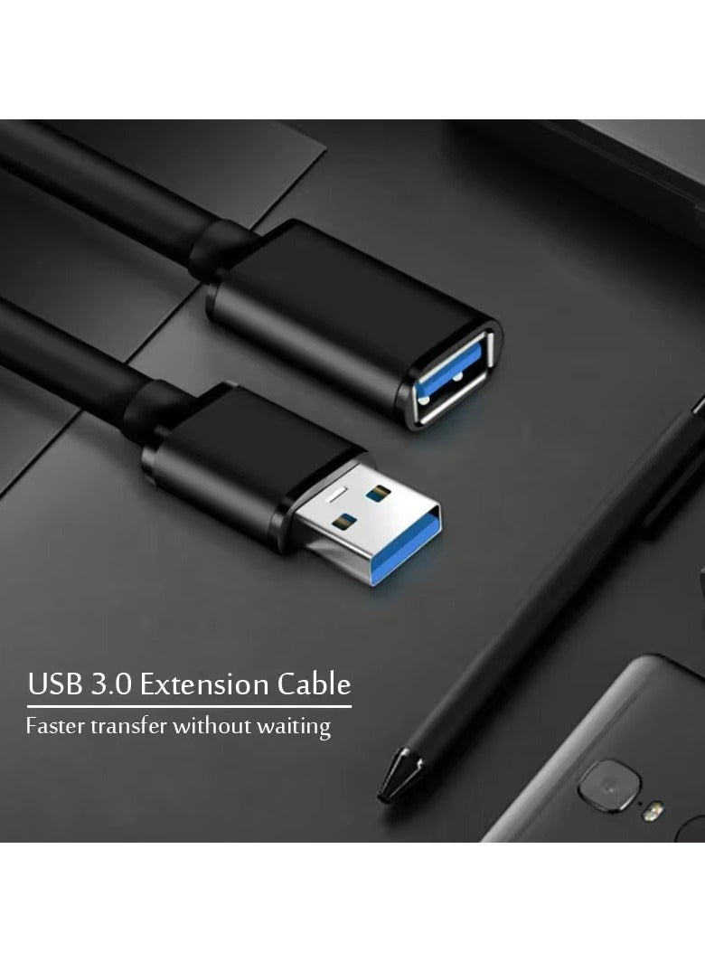 Samu USB Extension Cable 1 Meters  USB 3.0 Extender Cord Type A Male to Female Data Transfer Compatible for Playstation,VR,USB Flash Drive,Card Reader,Hard Drive Black - Image 5