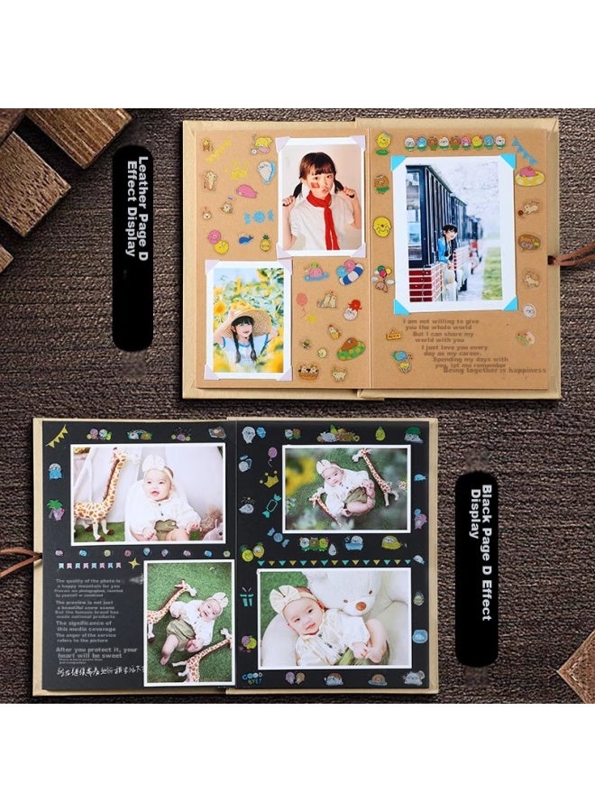 Jiamo Accordion Folding Diy Photo Al, 3d Book, Self-made Blank Handmade Al For Couples, Friends, And Besties, Creative Gift, Large Size With Card Insert + - Image 3