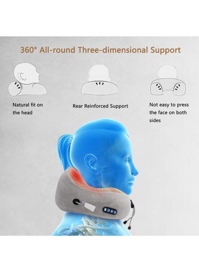 Rechargeable 3D neck massager with a contraction function and three massage heads. - Image 5