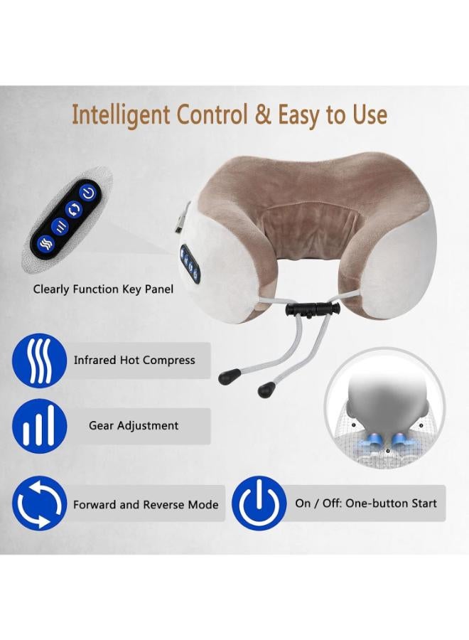 Rechargeable 3D neck massager with a contraction function and three massage heads. - Image 2