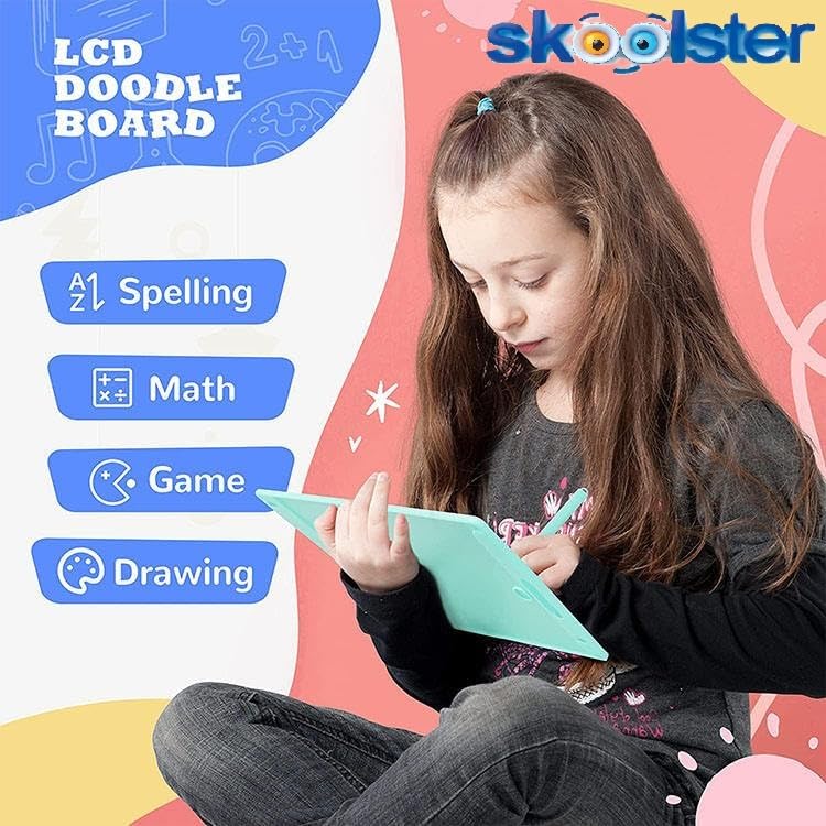 Skoolster LCD Writing Tablet/pad/Board 16" inch with Stylus Pen and Rainbow Display Screen, for Learning, Drawing, Playing, and doodling Fun for Kids (Blue) - Image 5