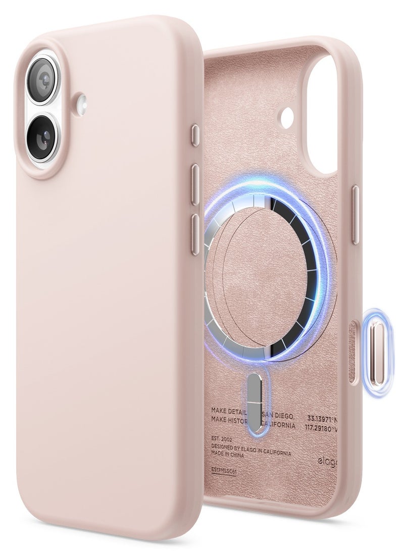 Elago Magnetic Liquid Silicone for iPhone 17 case cover [Camera Control Button Cover] compatible with MagSafe Shockproof - Lovely Pink - Image 1