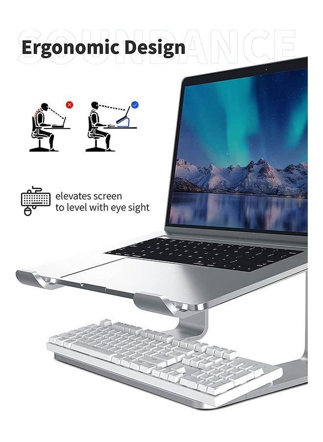 Arabest - Arabest Laptop Stand, Aluminum Computer Riser, Ergonomic Laptops Elevator For Desk, Metal Holder Compatible With 10 To 15.6 Inches Notebook Computer - Image 1