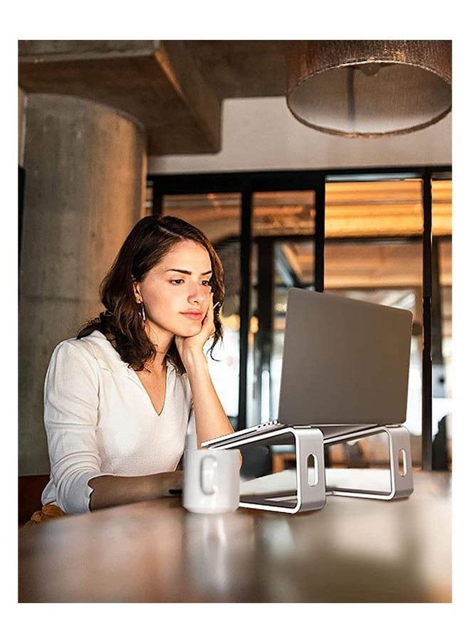 Arabest - Arabest Laptop Stand, Aluminum Computer Riser, Ergonomic Laptops Elevator For Desk, Metal Holder Compatible With 10 To 15.6 Inches Notebook Computer - Image 1