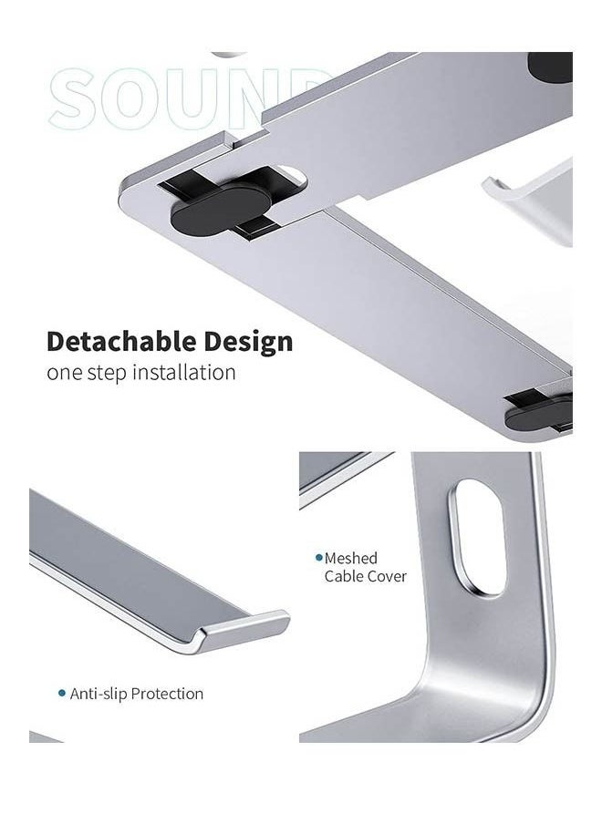 Arabest - Arabest Laptop Stand, Aluminum Computer Riser, Ergonomic Laptops Elevator For Desk, Metal Holder Compatible With 10 To 15.6 Inches Notebook Computer - Image 1