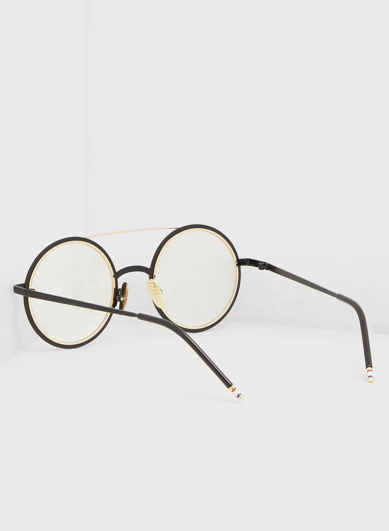 ELLA Brow Bar Detail Round Sunglasses