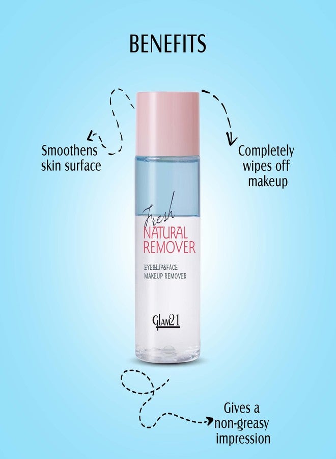 جلام 21 مزيل مكياج Glam21 لمكياج مقاوم للماء يدوم طويلاً | لطيف ولا يترك أي بقايا | غير دهني | ينعم البشرة - 100 مل - Image 4