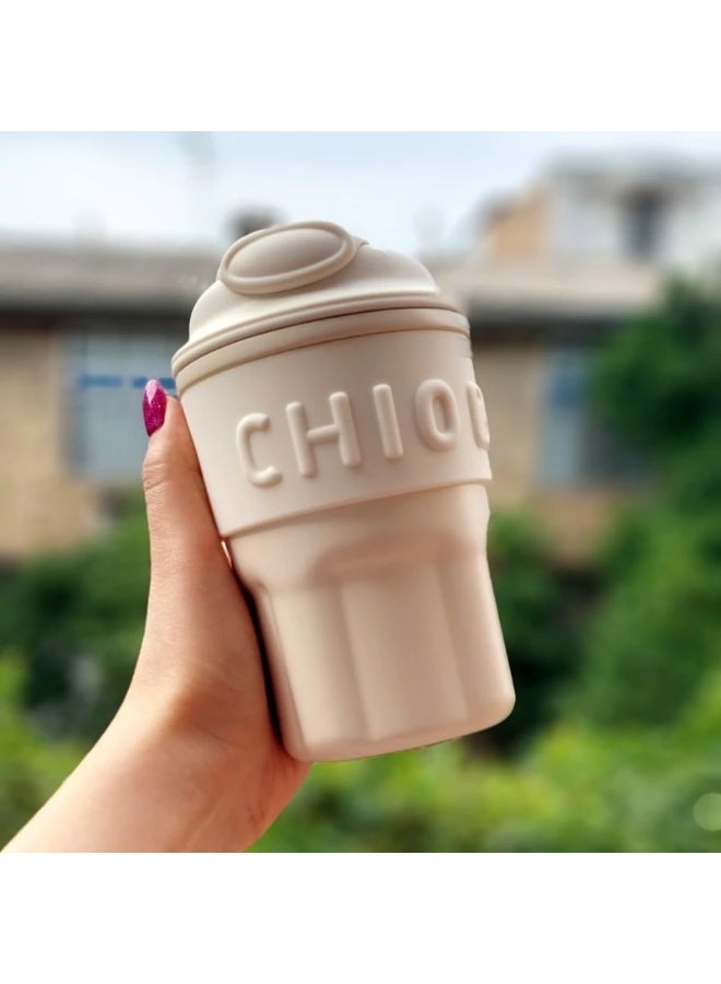 Happy Home Stainless Steel Insulated Coffee Mug  Prolonged Hours Hot & Cold  Anti-Slip Silicone Sleeve Spill Proof & Easy to Sip - 450 ml - Image 2