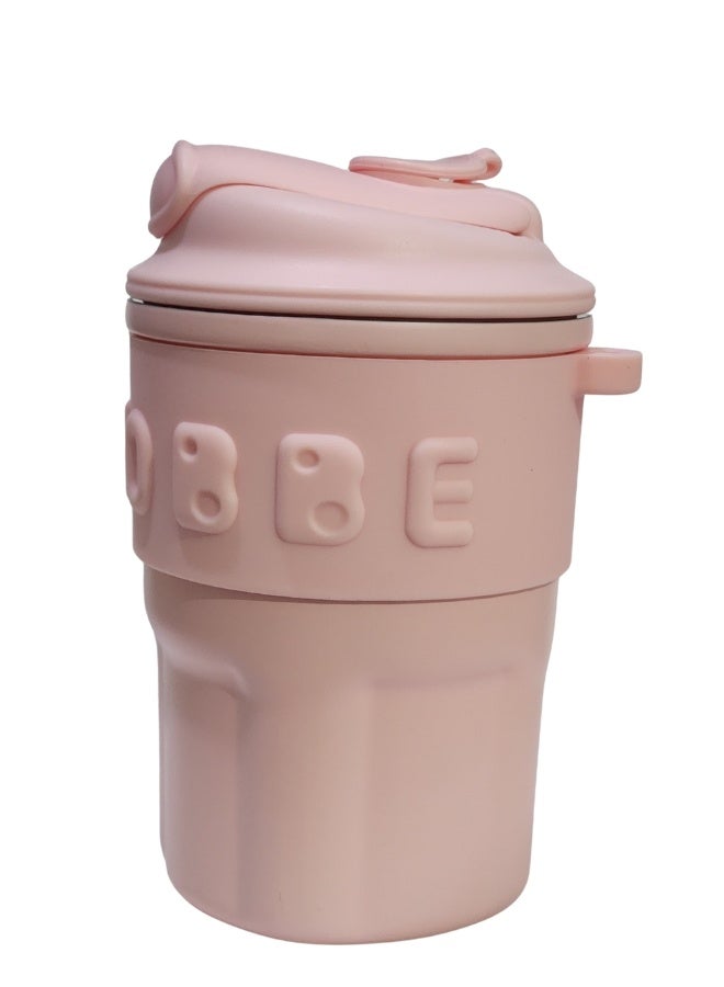 Happy Home Stainless Steel Insulated Coffee Mug  Prolonged Hours Hot & Cold  Anti-Slip Silicone Sleeve Spill Proof & Easy to Sip - 450 ml - Image 5