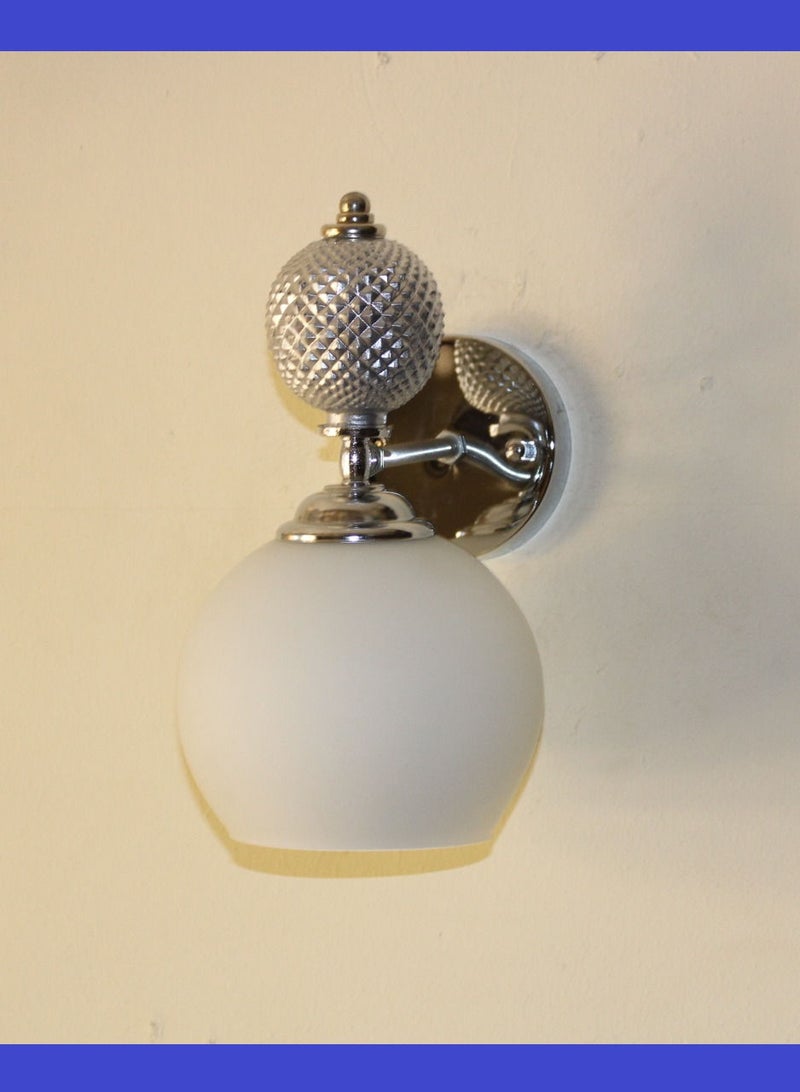 Wall Lamp White glass shade - Image 5