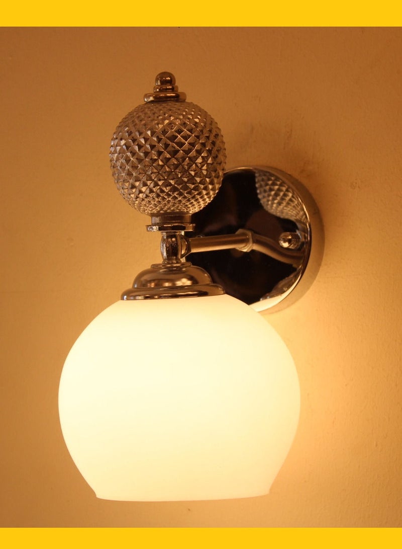 Wall Lamp White glass shade - Image 3