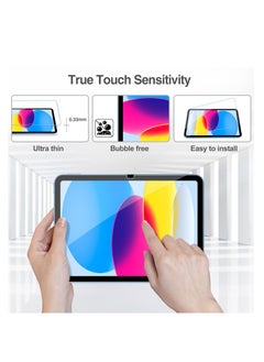 Techie 2 Pack HD Clear Tempered Glass Screen Protector for Apple iPad 10th Generation 10.9 Inch (2022) - Ultra-Thin 0.33mm Thickness, Bubble-Free Application  - Image 4