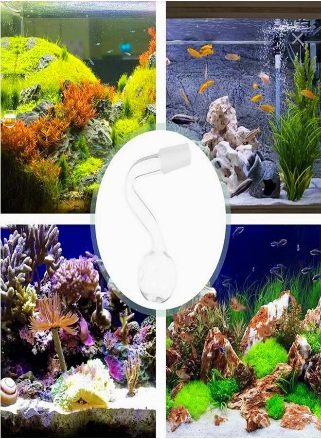 Generic - Set of 4 Clear Glass Fountain Inflow Pipe Aquarium Filter Tubing For Aquarium Planted Fish Tank 14 mm - Image 1