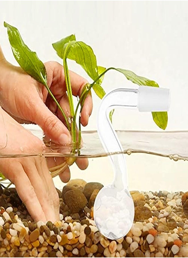 Generic - Set of 4 Clear Glass Fountain Inflow Pipe Aquarium Filter Tubing For Aquarium Planted Fish Tank 14 mm - Image 1