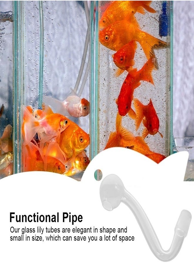 Generic - Set of 4 Clear Glass Fountain Inflow Pipe Aquarium Filter Tubing For Aquarium Planted Fish Tank 14 mm - Image 1