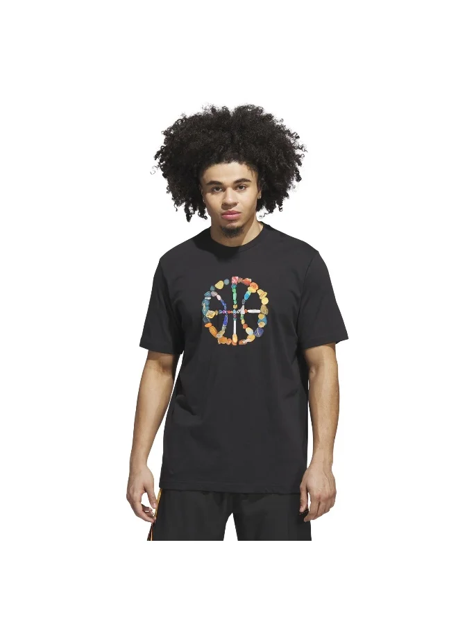 adidas Dawn2Dusk Tee 4 Black Basketball T-Shirts For Men XS
