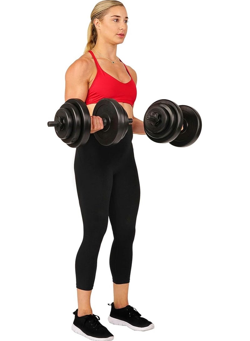 CROSS FITNESS 2 Piece Adjustable Rubber Dumbbells 10Kgs Each  - Image 4