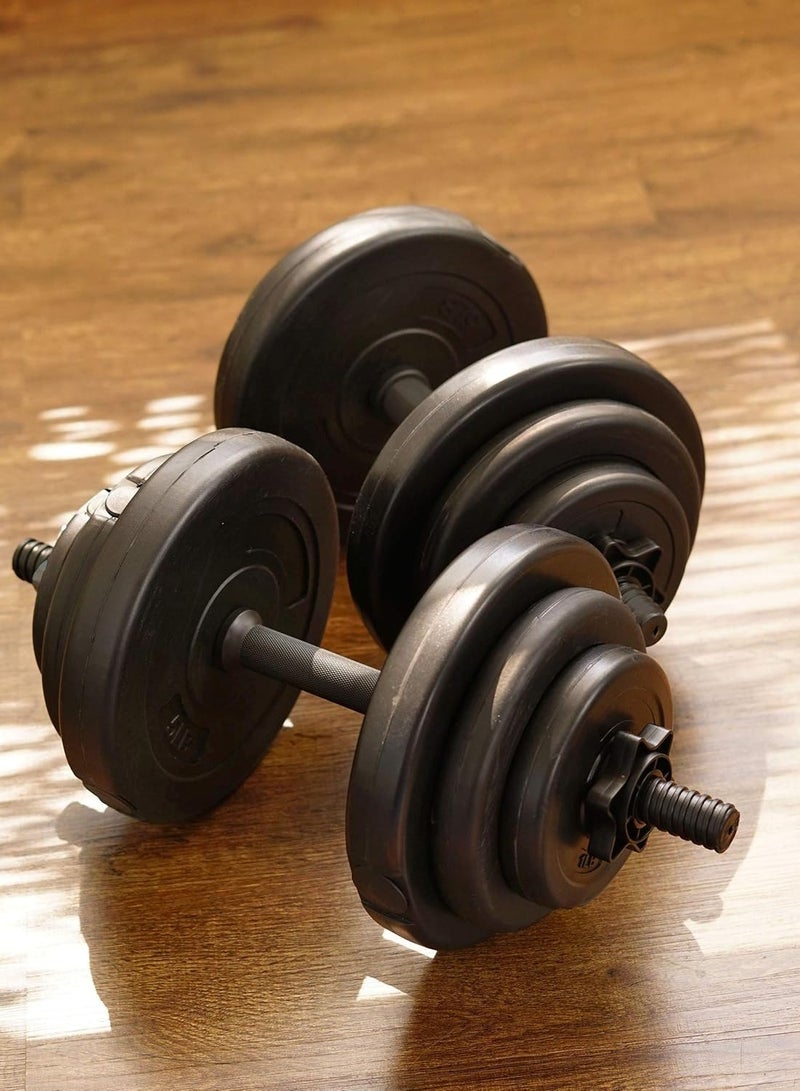 CROSS FITNESS 2 Piece Adjustable Rubber Dumbbells 10Kgs Each  - Image 5