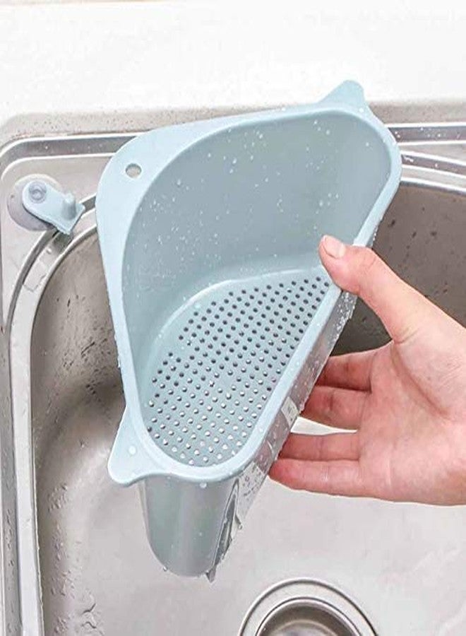 AVMPHD Sink Storage Rack Triangle Shape Drain Shelf Suction Cup Drain Rack Corner Organizer, Multifunctional Kitchen Drainer Storage Rack | Piece of 1 - Image 4