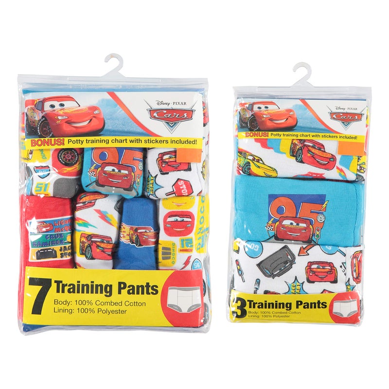 Disney Pixar Cars Toddler Potty Training Pant & Brief Combo option, Stickers & Tracking Chart In Sizes 18M, 2T, 3T, 4T - Image 2