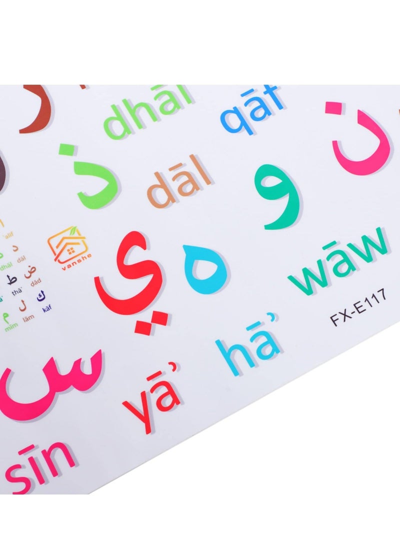 Generic - Letters Stickers Number Stickers, Arabic Alphabet Wall Sticker, 2pcs Arabic Letter Wall Decals, Alphabet Prints Wall Decorations Educational Learning Alphabet Stickers - Image 1