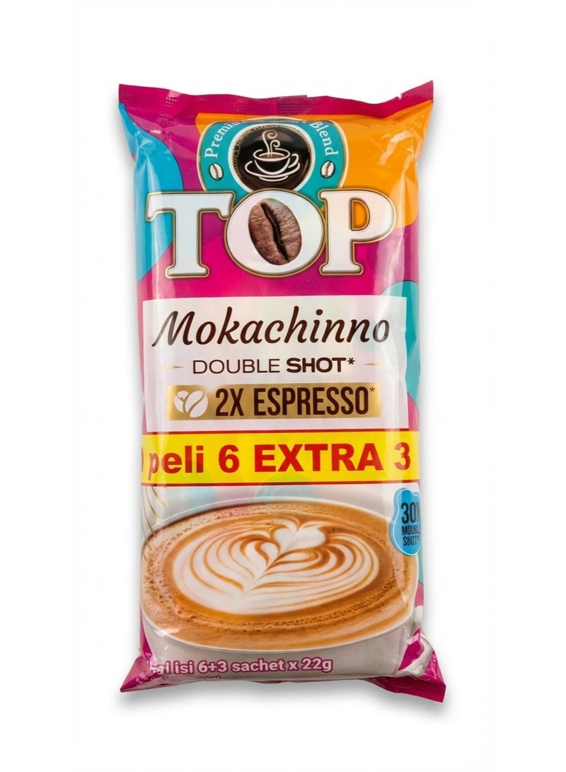 Mokachinno Double Shot 2X Espresso 22g Pack of 9 Sachet