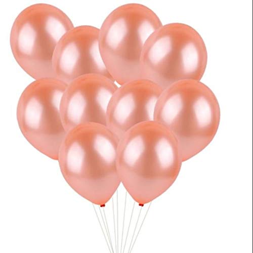 Evisha 4 Pcs Heart Rose Gold Colour Foil Aluminium and 50 Pcs Latex Balloons for Party Decoration| gift for valentine| valentine gift | valentines day gift |valentines day decoration items| party decoration items - Image 3