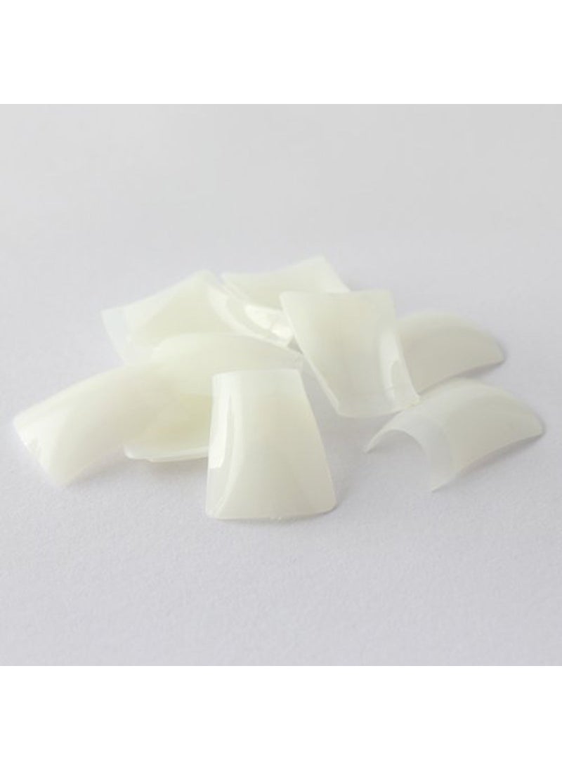enForten - enForten 500 pcs Natural Color Duck Feet Style Nail Tips Wide French False Nail Tips Acrylic Nail - Image 1