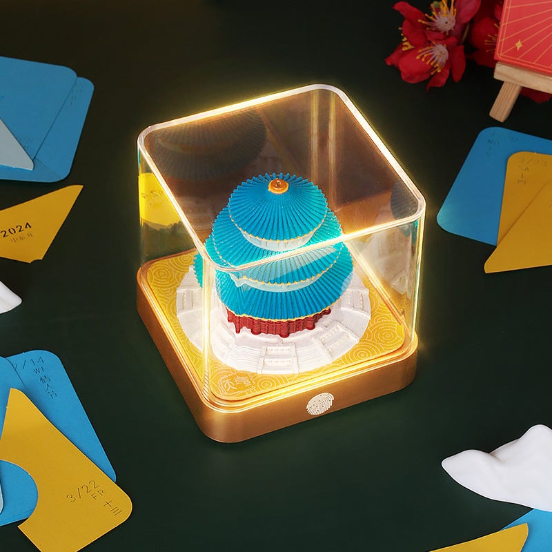 Forbidden City Cultural And Creative Gifts Temple Of Heaven Paper Carving Calendar Desktop Ornament Business Meeting Commemorative Gift 3D Three-Dimensional Memo Pad - Image 4