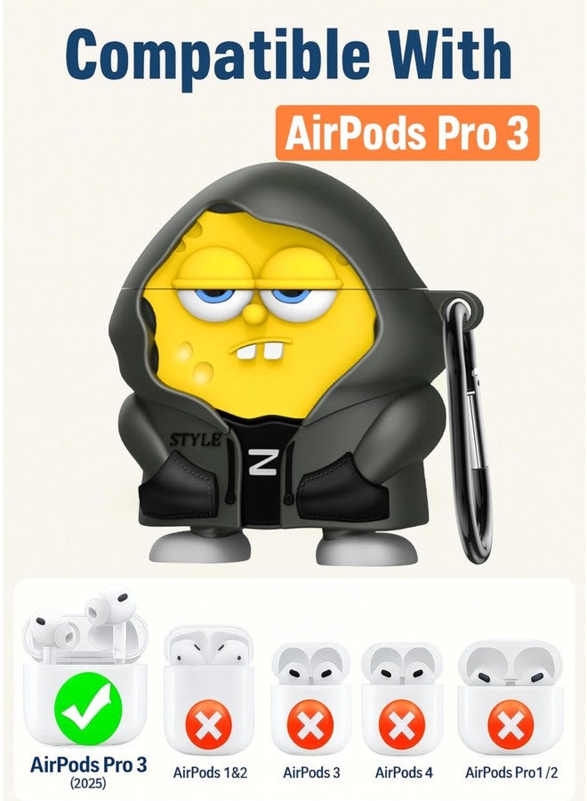 EMOH ROCED Case for AirPods Pro 3 (2025) Cute 3D Cartoon Anime Silicone, Protective Cover with Keychain and Cleaning Kit, Compatible with Apple AirPods Pro 3rd Generation (AirPods Pro 3(2025)) - Image 2