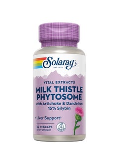 Solaray Milk Thistle Phytosome With Artichoke & Dandelion VegCapsules For Liver Support 60's  - Image 1