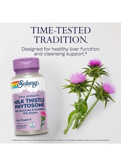 Solaray Milk Thistle Phytosome With Artichoke & Dandelion VegCapsules For Liver Support 60's  - Image 3