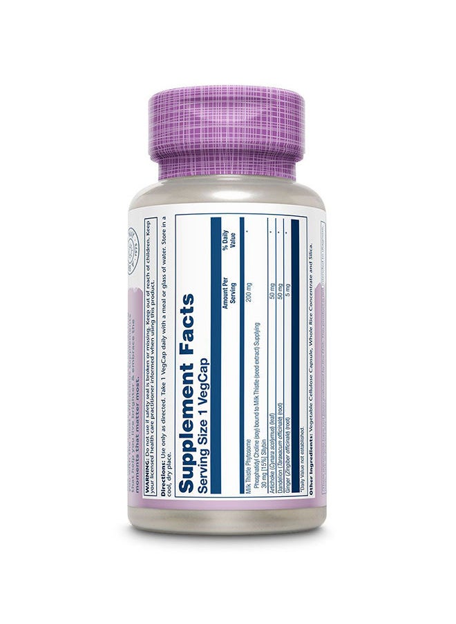 Solaray Milk Thistle Phytosome With Artichoke & Dandelion VegCapsules For Liver Support 60's  - Image 2