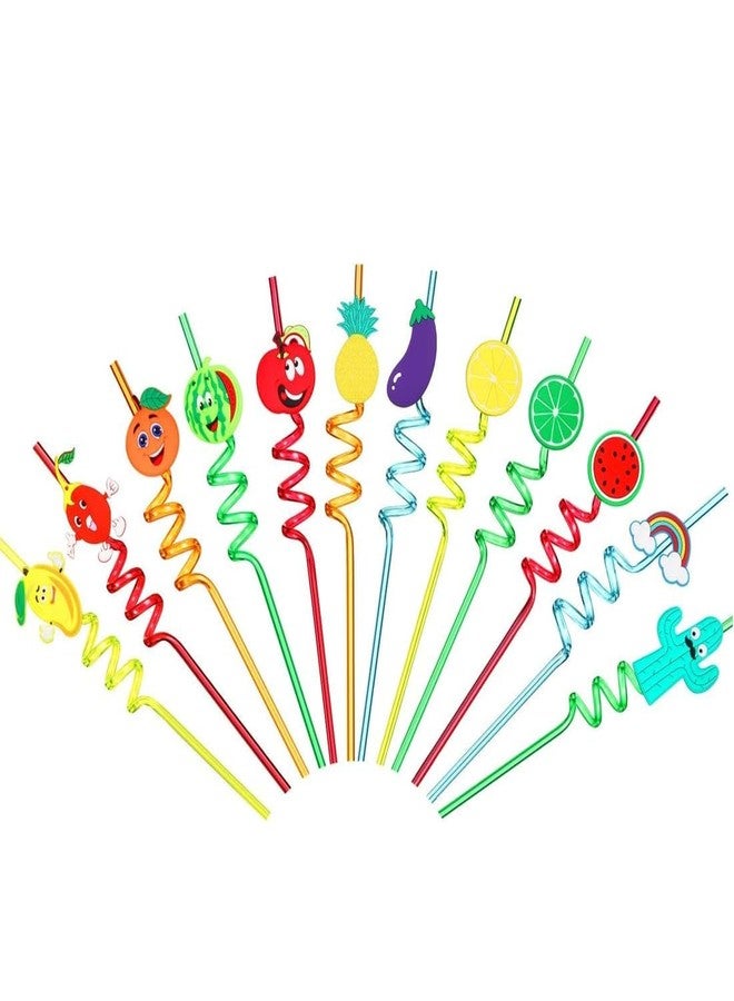 Imaashi Fun Straws Vibrant Reusable Spiraling Straws for Kids' Parties, Birthdays, and Carnivals. Vibrant Reusable Twisting Straws.Random Color and Designs (Pack of 4) - Image 2