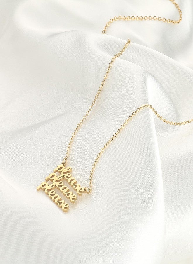 imani Sabrina Please Please Please Inspired Necklace Jewelry Album Merch Accessories for Women Fans Costume Outfit Dress Decor (gold) - Image 2