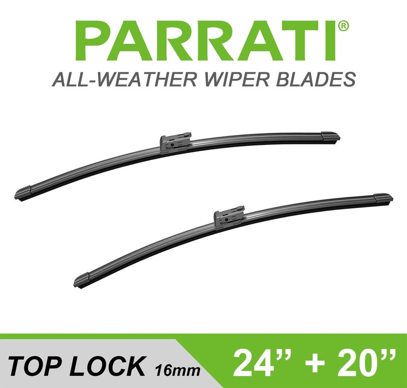 PARRATI® 24 Inch & 20 inch of High Performance Premium All-Season Automotive Replacement Front Windshield Wiper Blades for Audi A4 A5 A7 Volvo S90 V90,Easy DIY Install(Set of 2) - Image 2