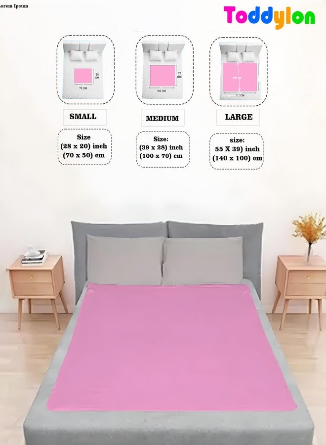 Toddylon Baby Dry Sheet Anti-Piling Extra Absorbent Instant Drysheet for Baby, Baby Bed Protector, Pack of 3 (Blue, Pink & Navy, Small - 70 x 50cm) - Image 2