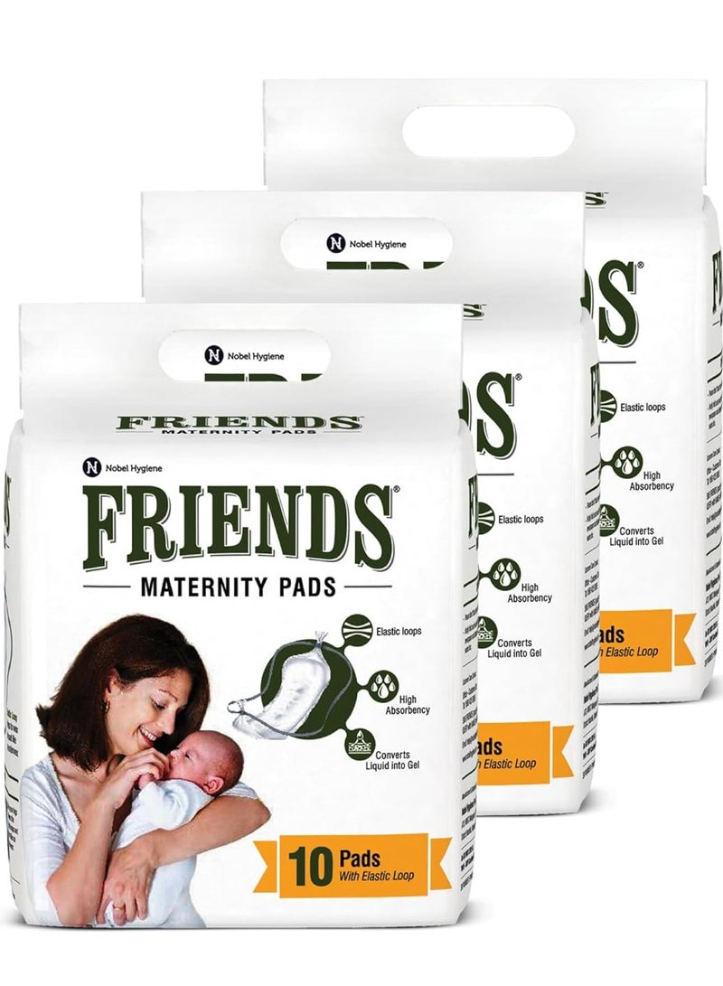 Friends Disposable Maternity Pads with Releasetape for Post Pregnancy Bleeding 30 Pcs - Image 1