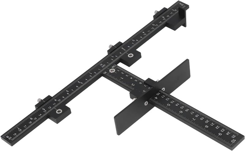 كلاراكو قالب أدوات الخزانة، دليل حفر لتحديد موقع الثقب قابل للتعديل من سبائك الألومنيوم، أداة تثبيت وتد حفر الخشب للتركيب السريع والدقيق للمقابض والمقابض على الأبواب ومقبض الدرج - Image 1