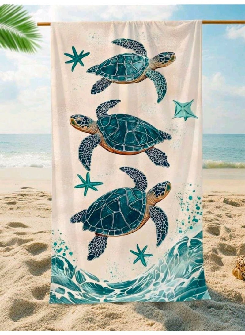 Microfiber Quick Dry Beach Blanket, Towel, Suitable For Swimming,Travel, Camping,Yoga Mat Outings Summer Beach Essentials - Image 1