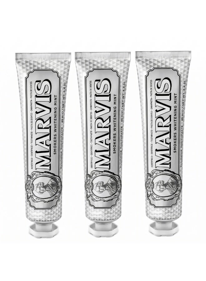 Marvis Smokers Whitening Mint Toothpaste - Pack of 3 (3 x 85ml) - Image 1