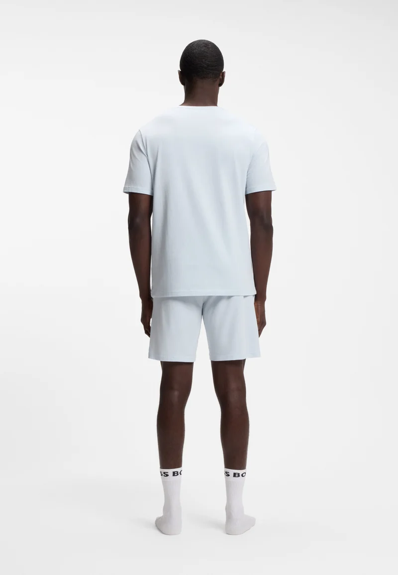 BOSS Stretch-cotton T-shirt with embroidered logo